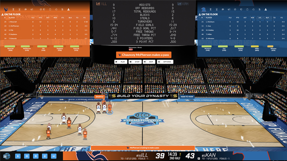 college basketball play