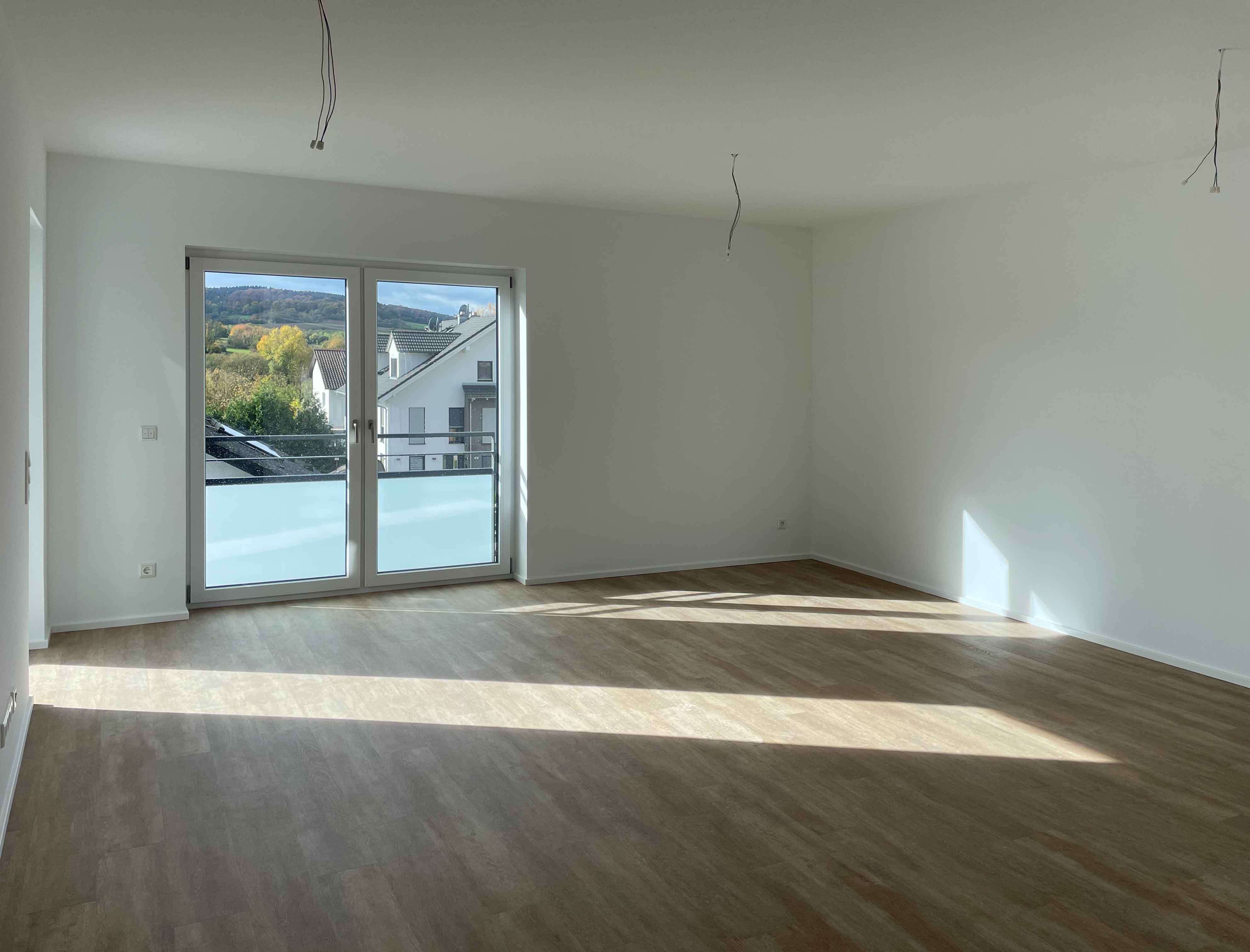 Drohnenaufnahme der Baustelle "Am Mainbogen" der May Firmengruppe in Erlenbach