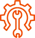 Wrench and gear icon