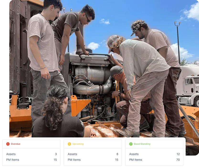 workers inspecting machinery