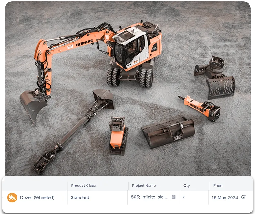 Dozer wheeled with its parts