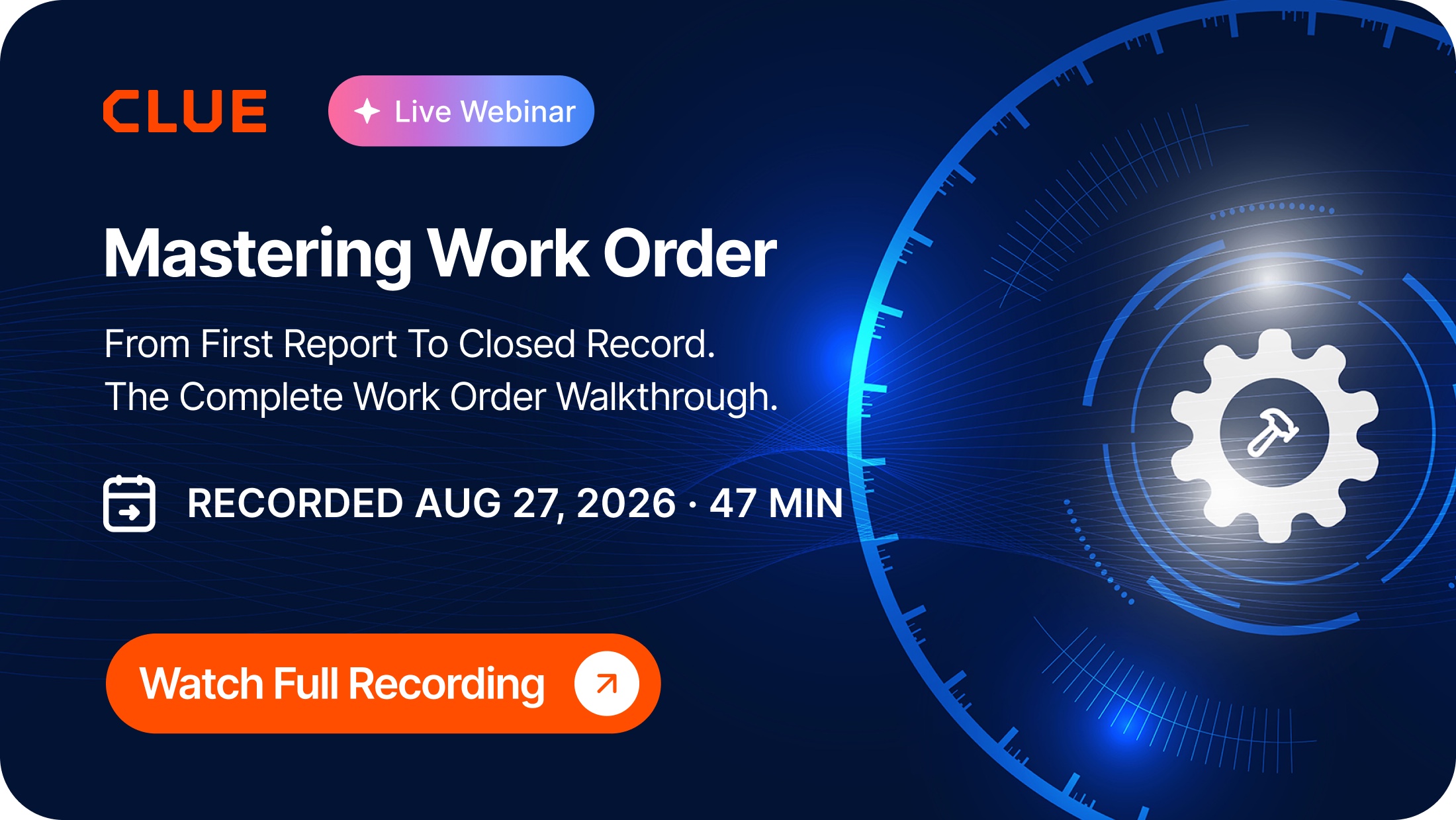 Mastering Work Order session card