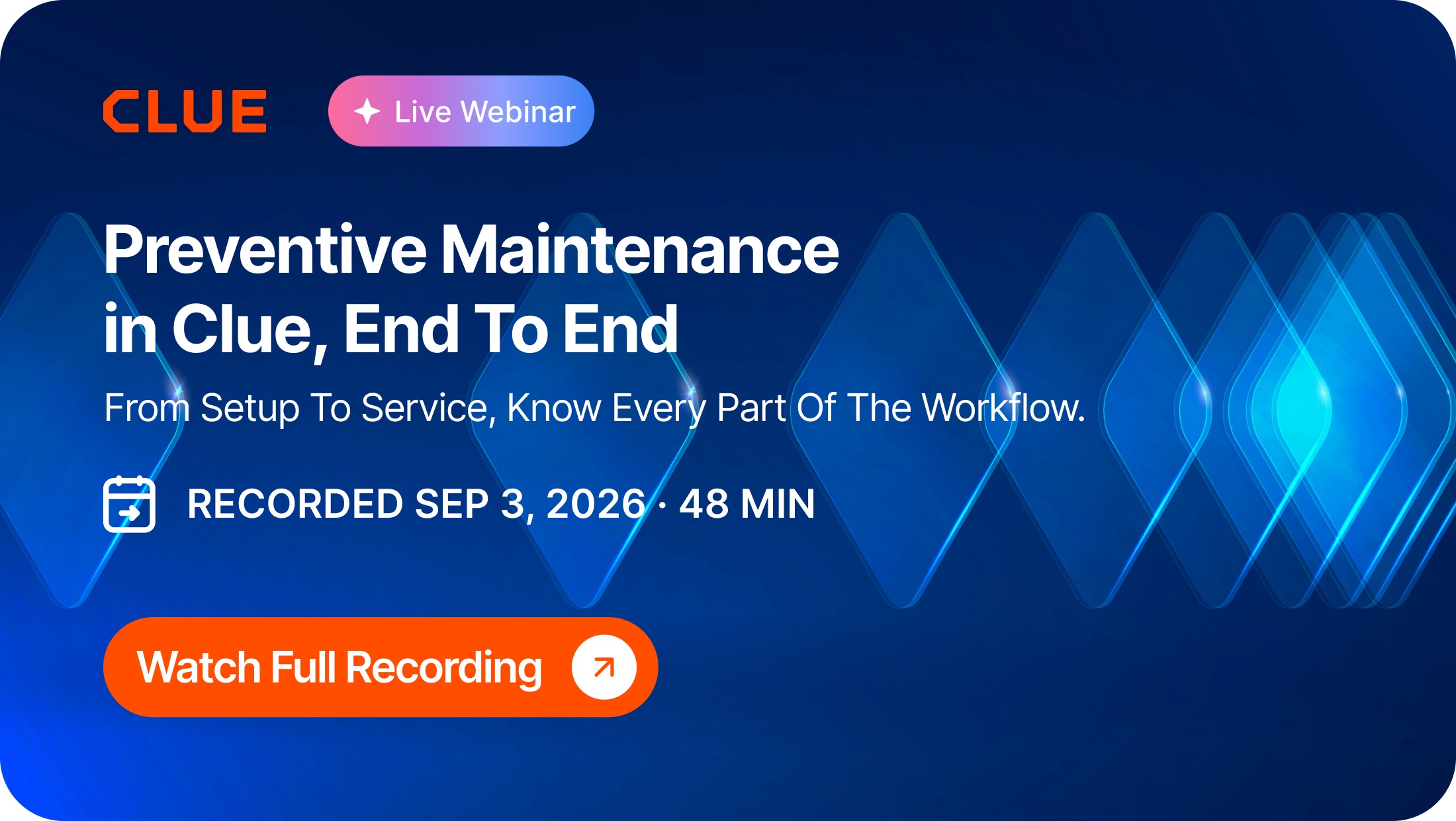 Preventive Maintenance in Clue session card