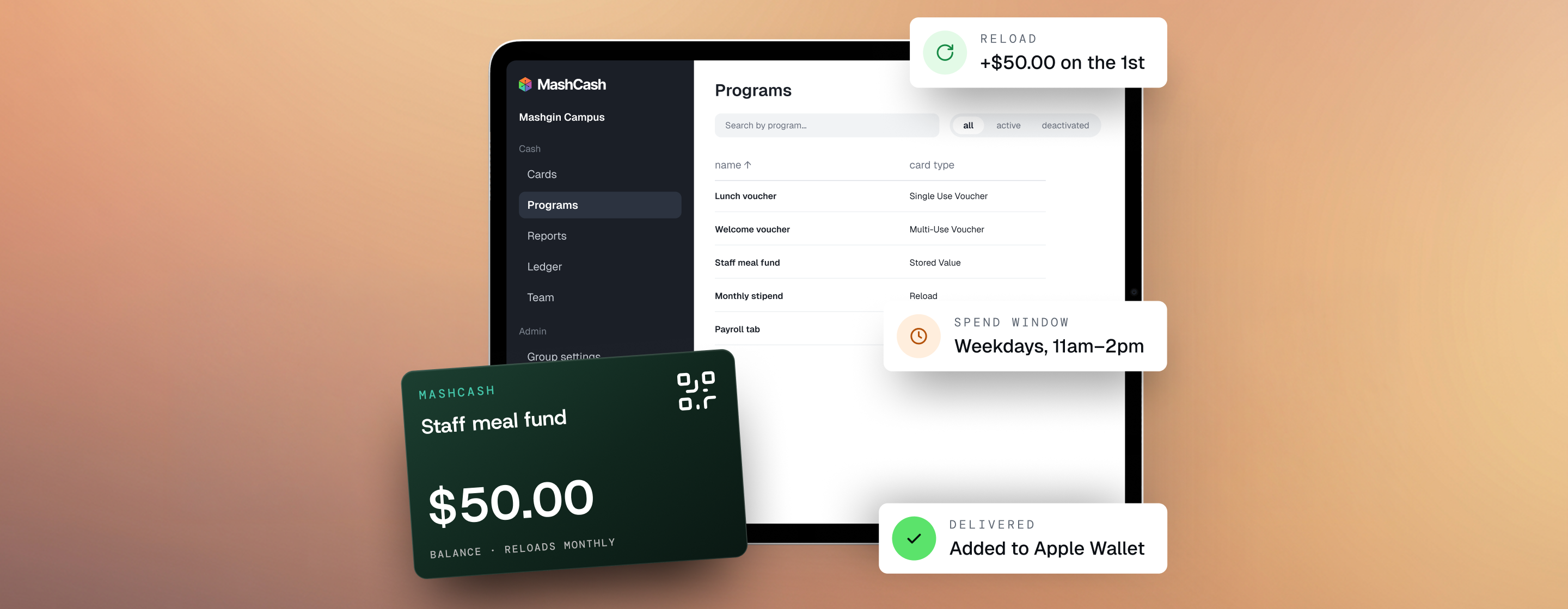 Meet MashCash: The Stored-Value Platform for Meal Stipends, Vouchers, and Reloadable Balances