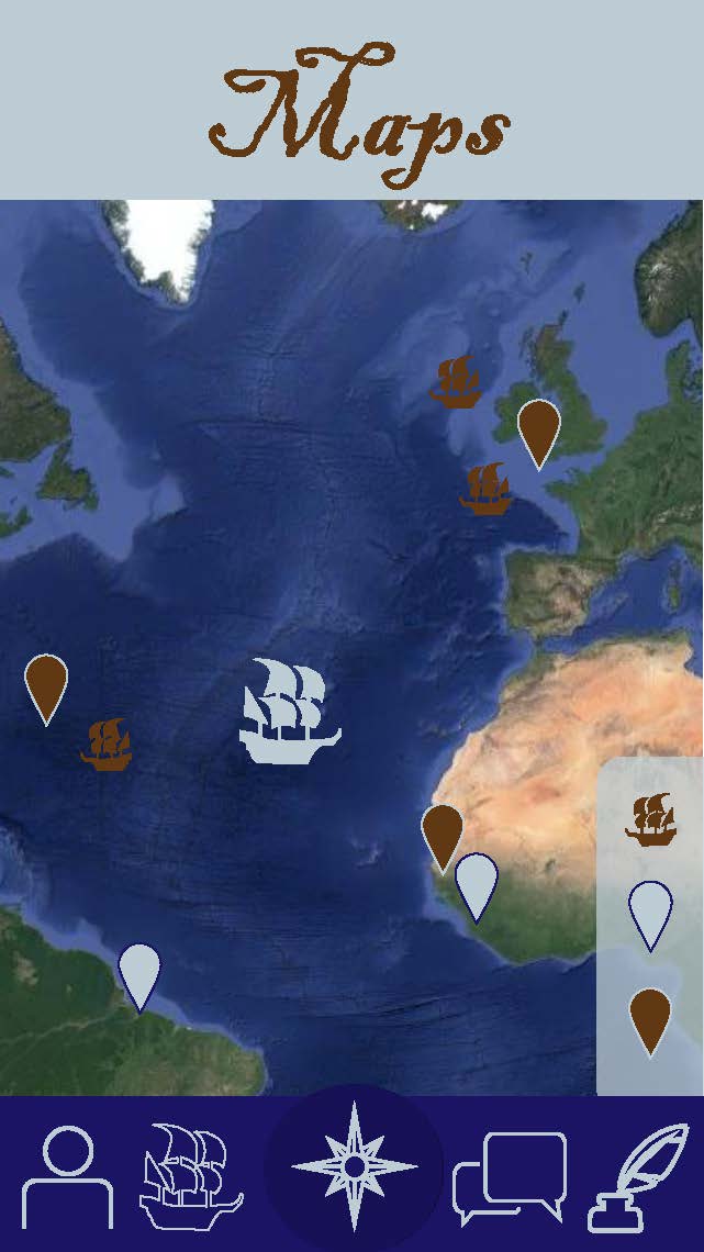 Matey map screen wireframe