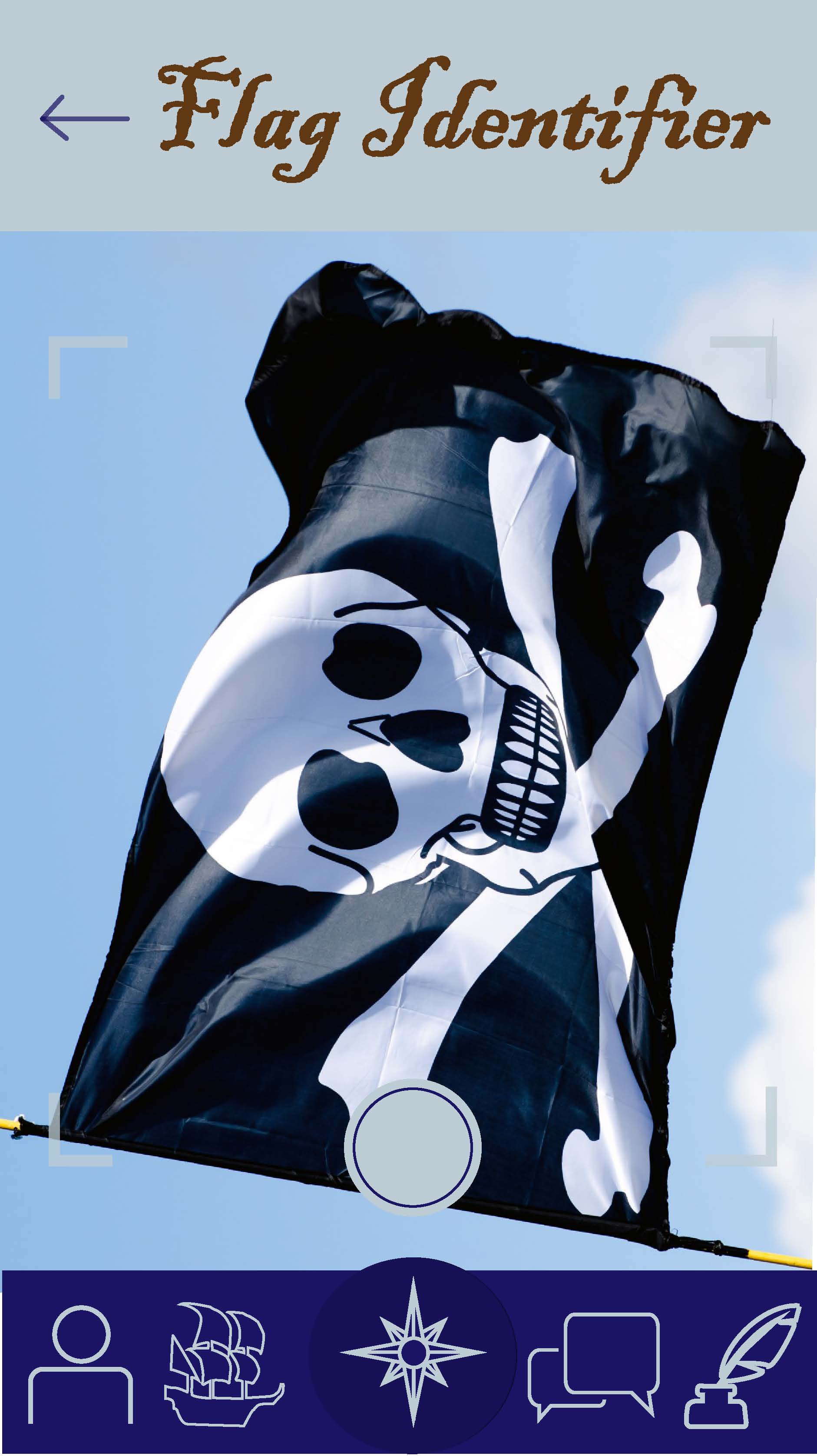 Matey flag identifier wireframe