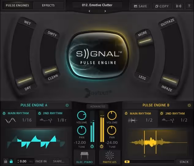 Screenshot of Output Signal, the pulse engine plugin