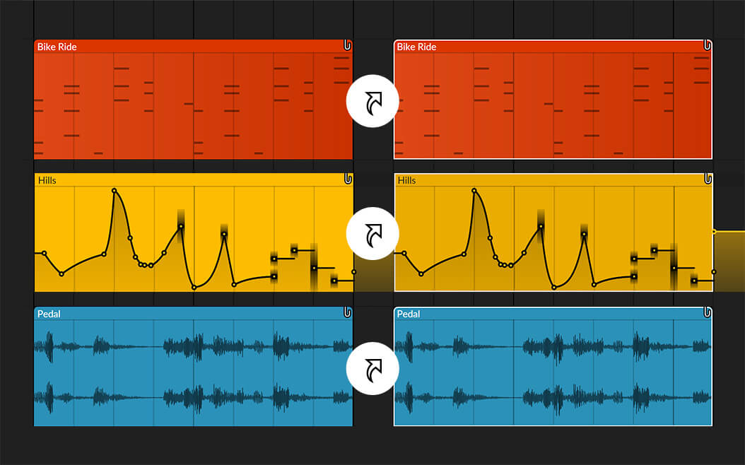 Bitwig Studio 6 Clip Aliases: shared pattern fingerprints across arranger clips