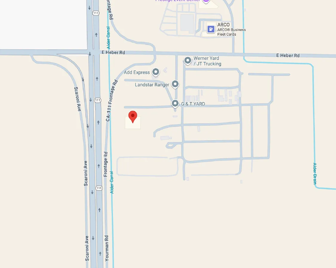 Map of Jenco Logistics hub location.