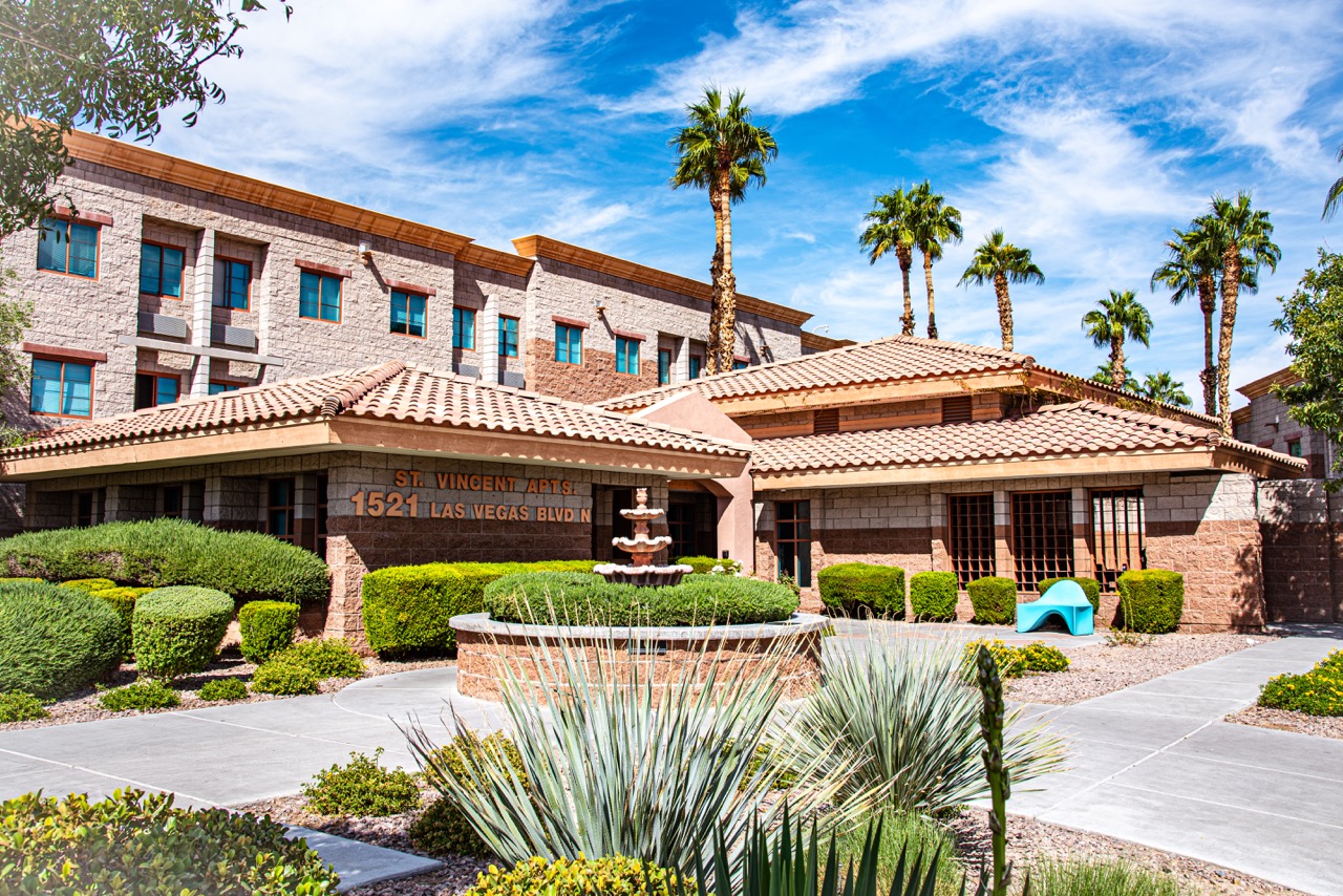 Exterior view of the St. Vincent Apartments 