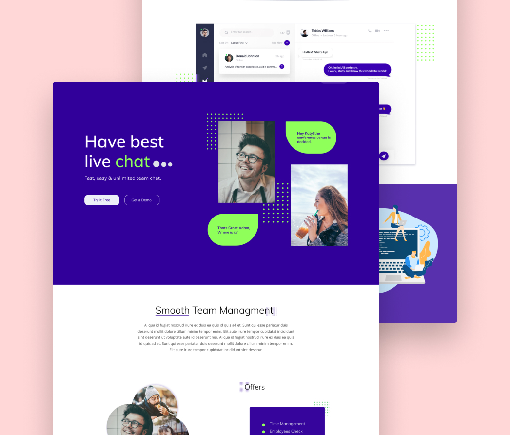 A mockup of a project