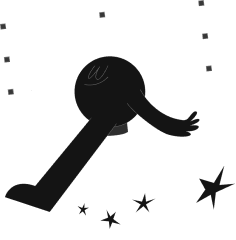 Illustration of a person shaped like a key running with a sign that reads 'WEBINAR'.