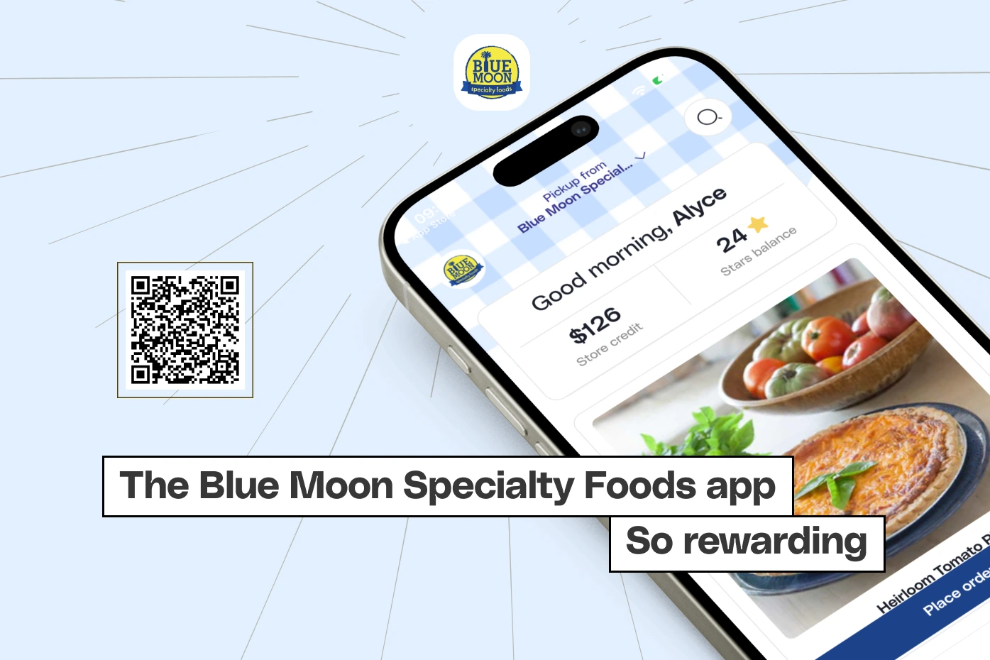 Download the Blue Moon Specialty Foods App