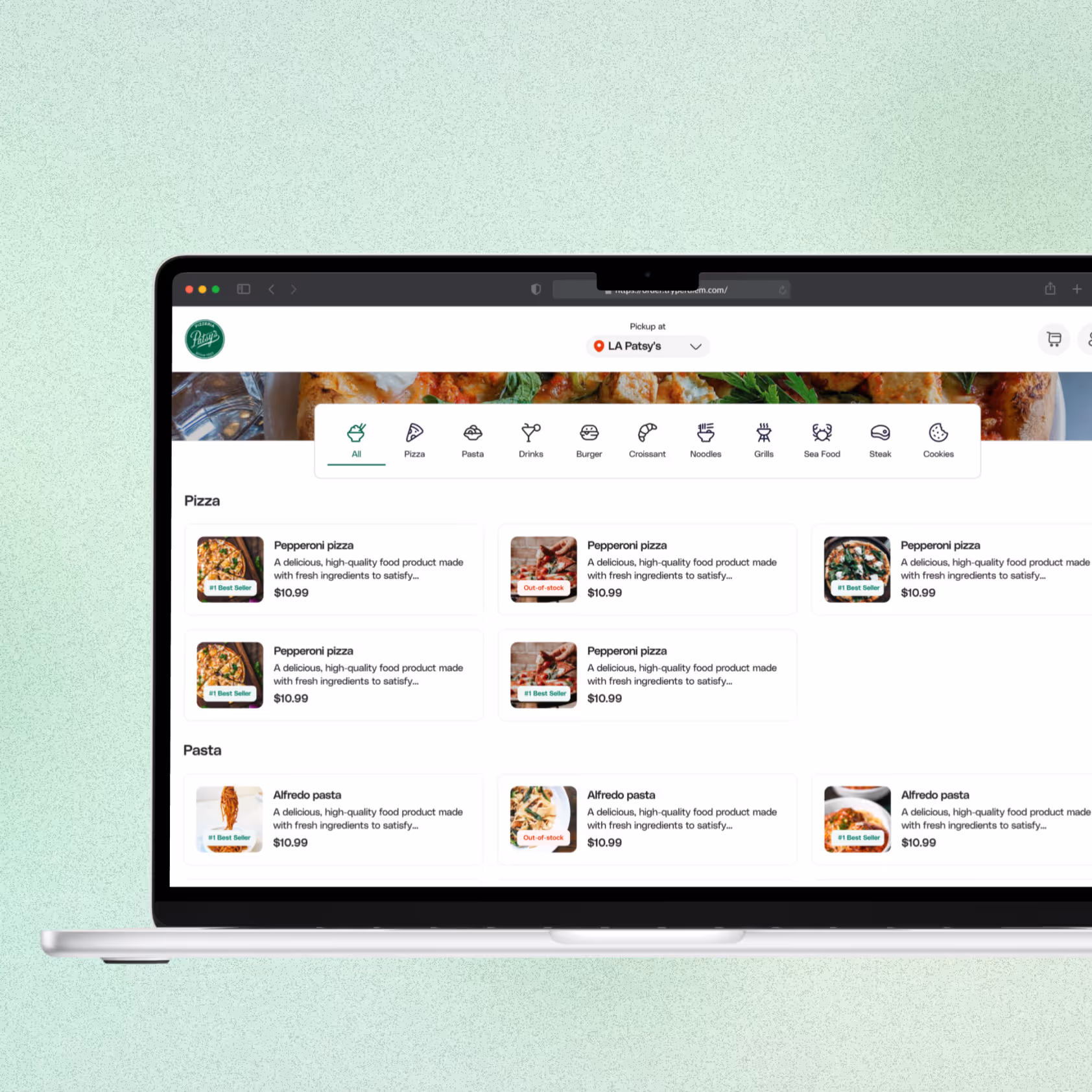 Online ordering platform for Square merchants