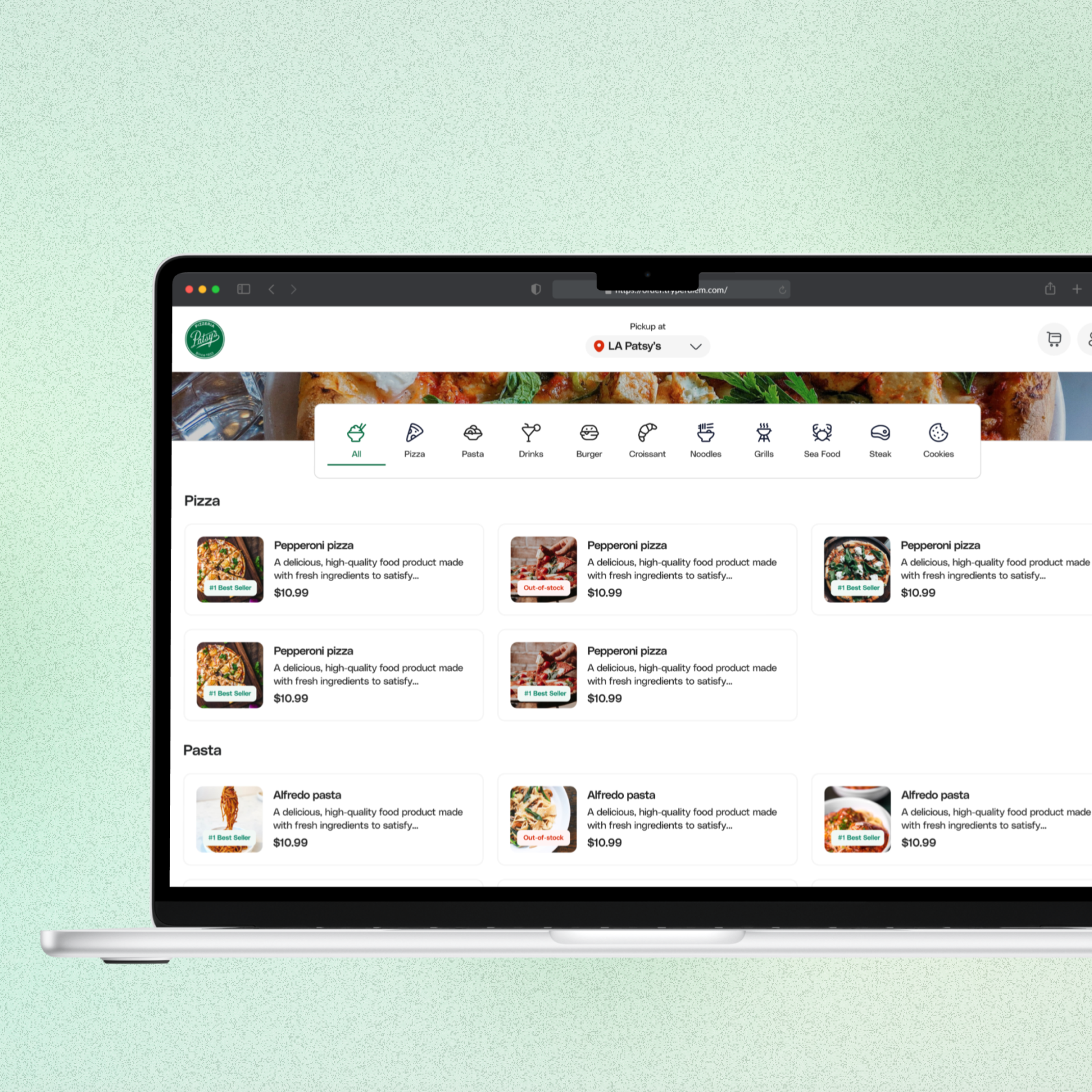 Online ordering platform for Square merchants