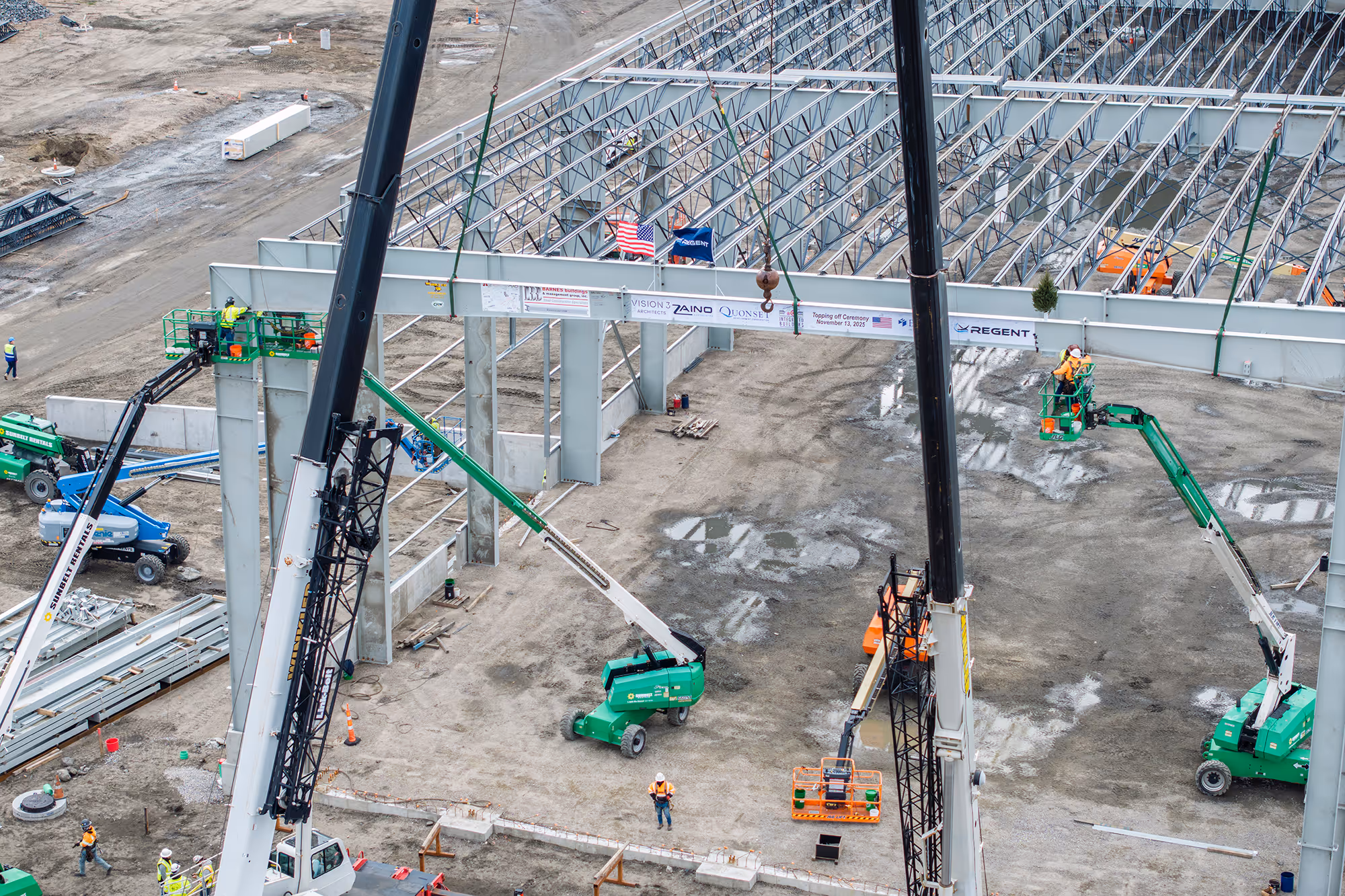 Final Beam Installed at World’s First Seaglider Manufacturing Facility