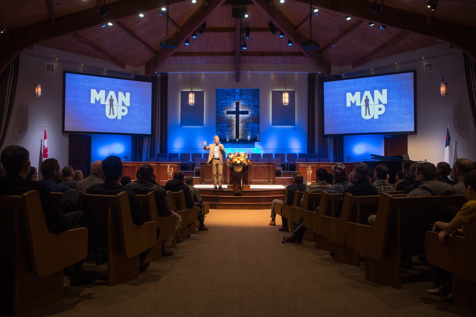Man-Up Conference in the Bethel auditorium