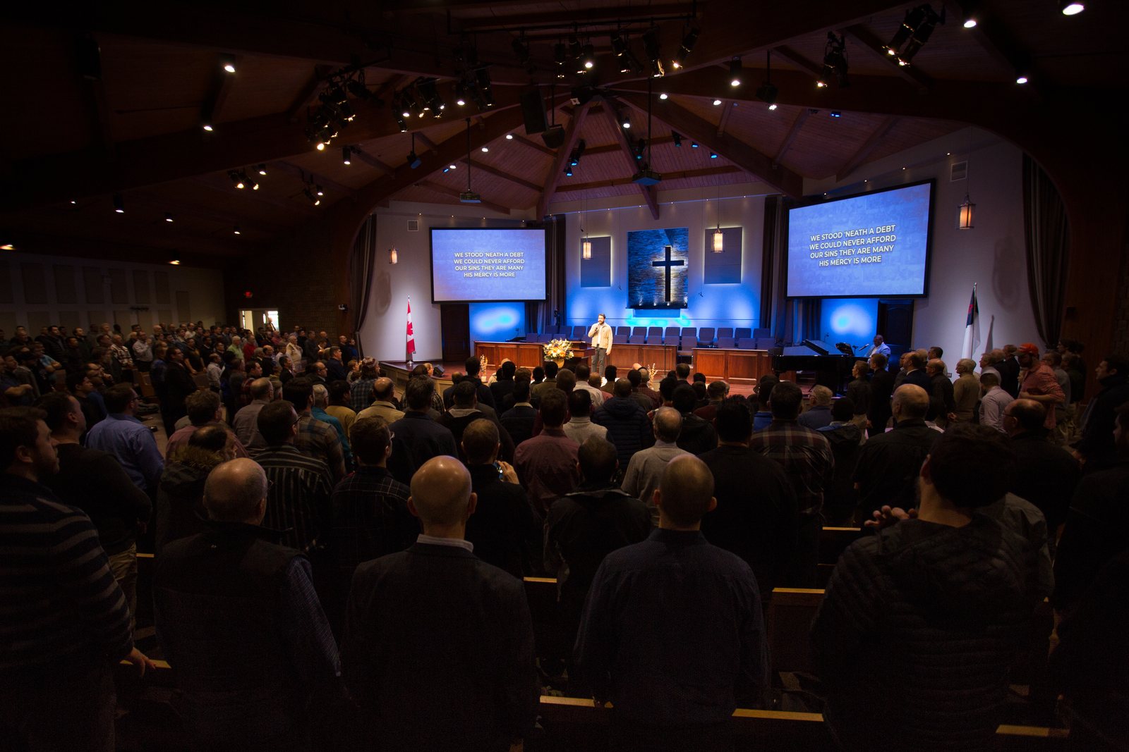 Congregational singing at Man-Up