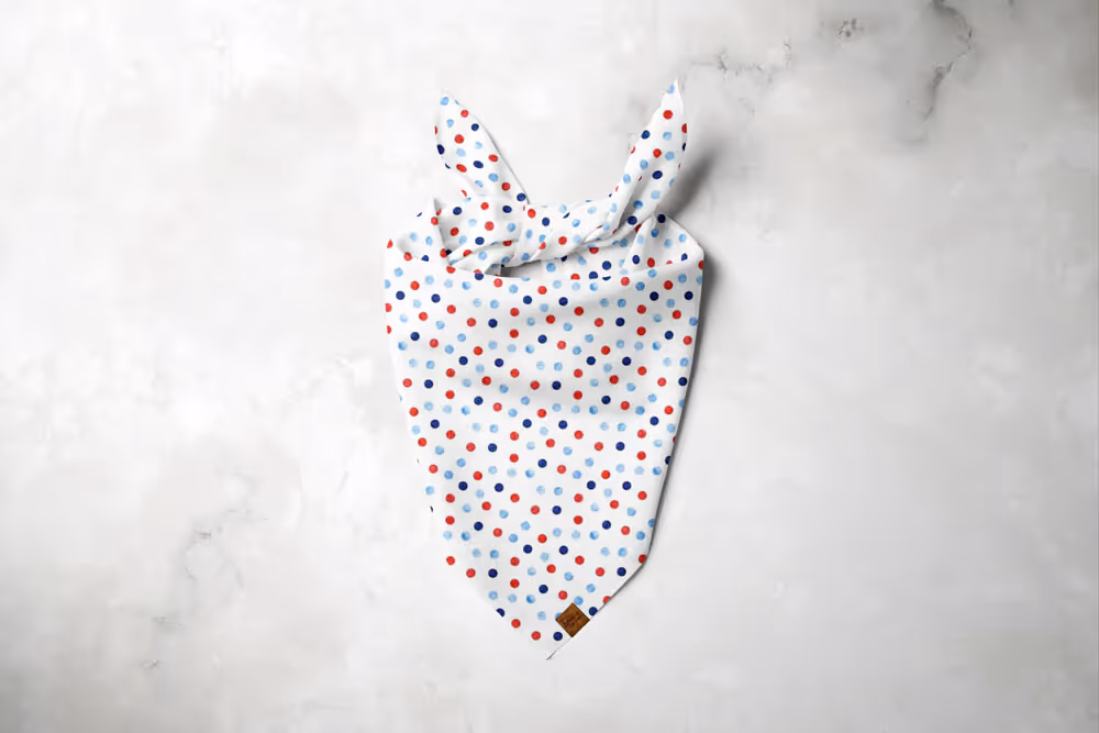 USA Polka Dot Dog Bandana