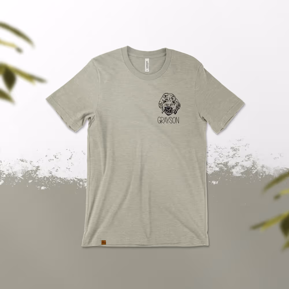 Custom Dog Tee — Stone