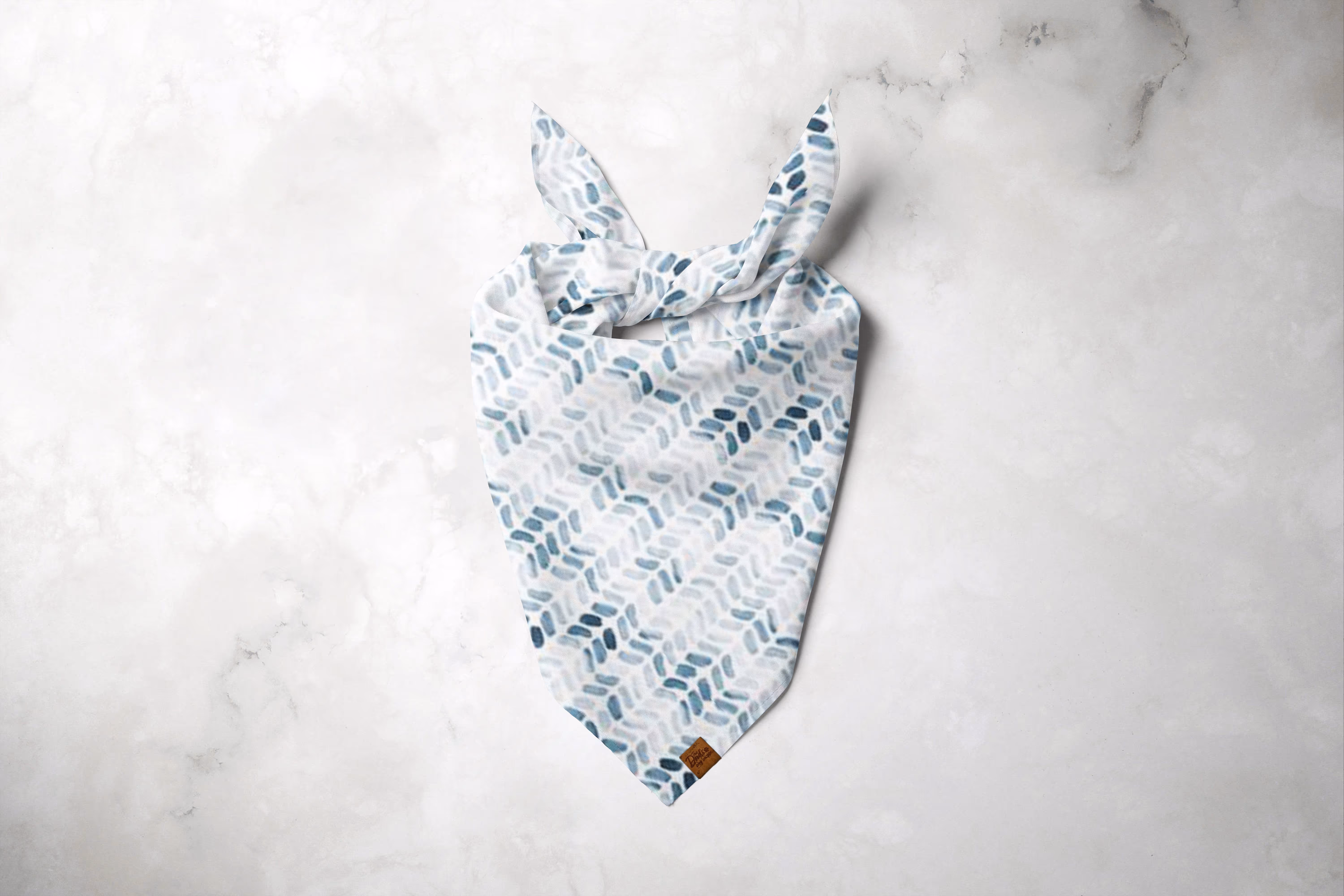 Blue Watercolor Dog Bandana