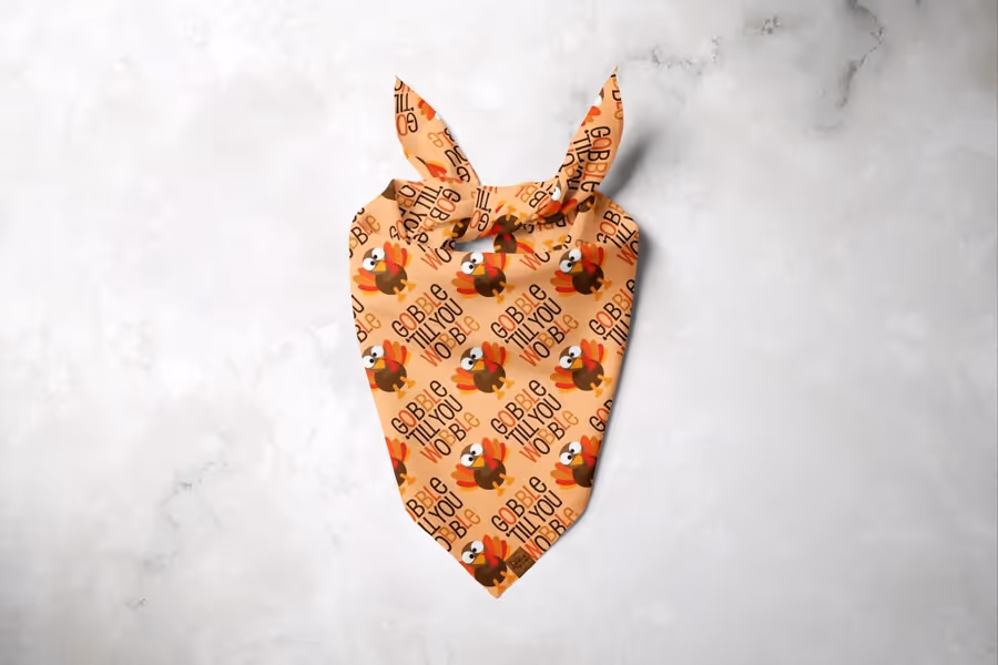 Gobble Till You Wobble Dog Bandana