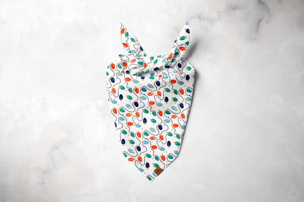 Christmas Lights Dog Bandana