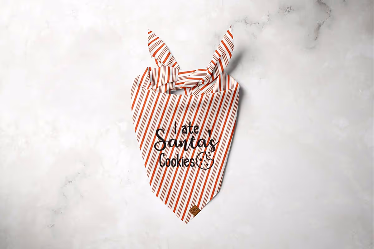 I Ate Santa's Cookies Dog Bandana