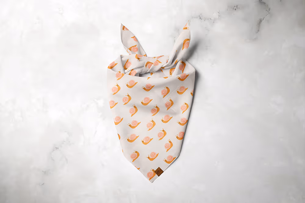 Spring Snails Dog Bandana