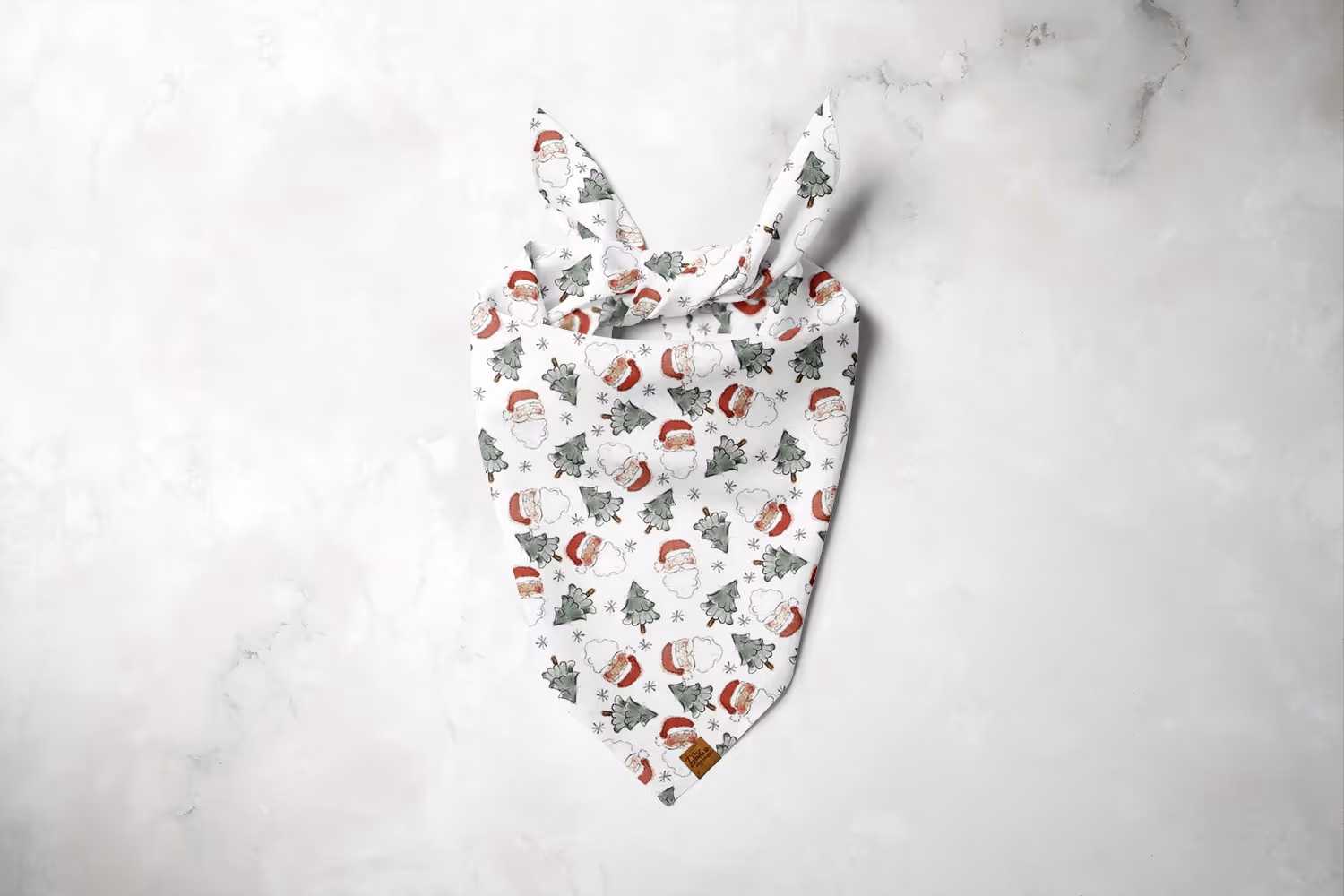 Watercolor Santa Dog Bandana