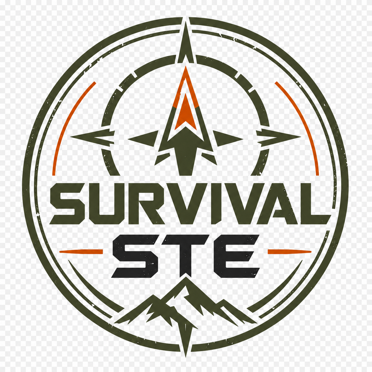 Official Survival Ste compass badge merchandise design
