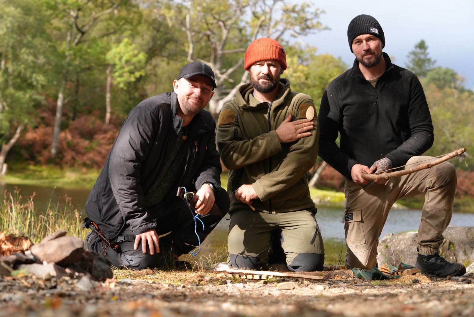 Steven Kelly, Jamie Frizzell and Sam Mouzer together during Highland Reckoning in Scotland.