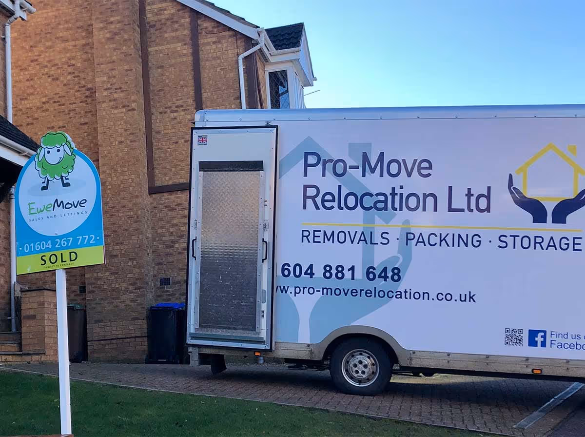 A Pro Move Relocation van on a driveway