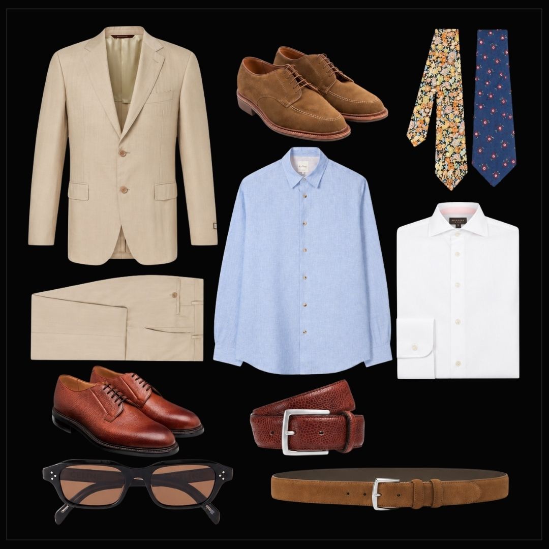 Garden wedding attire for men
