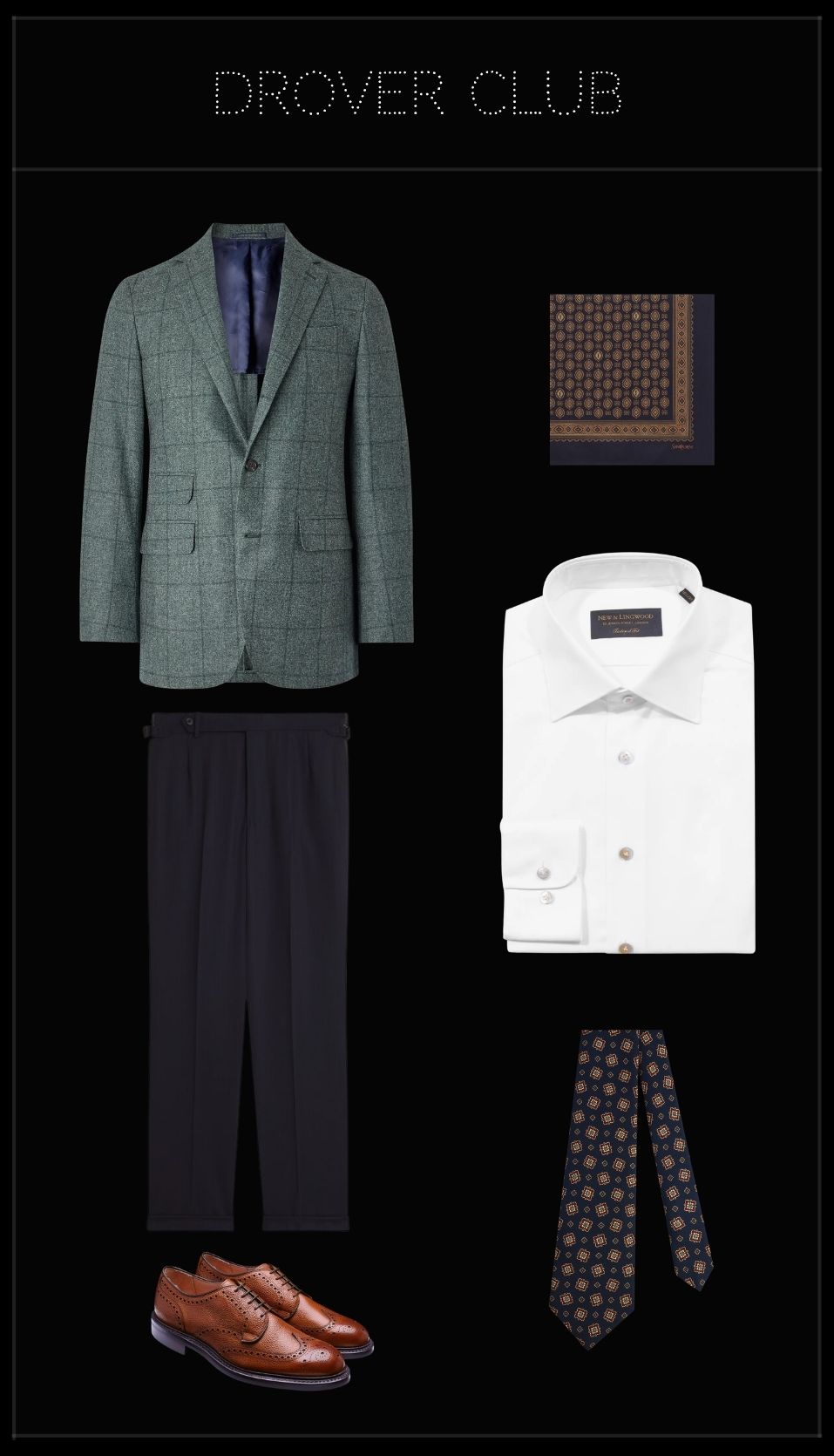 Guests attending the Epsom Derby in elegant summer tailoring during a British horse racing event.