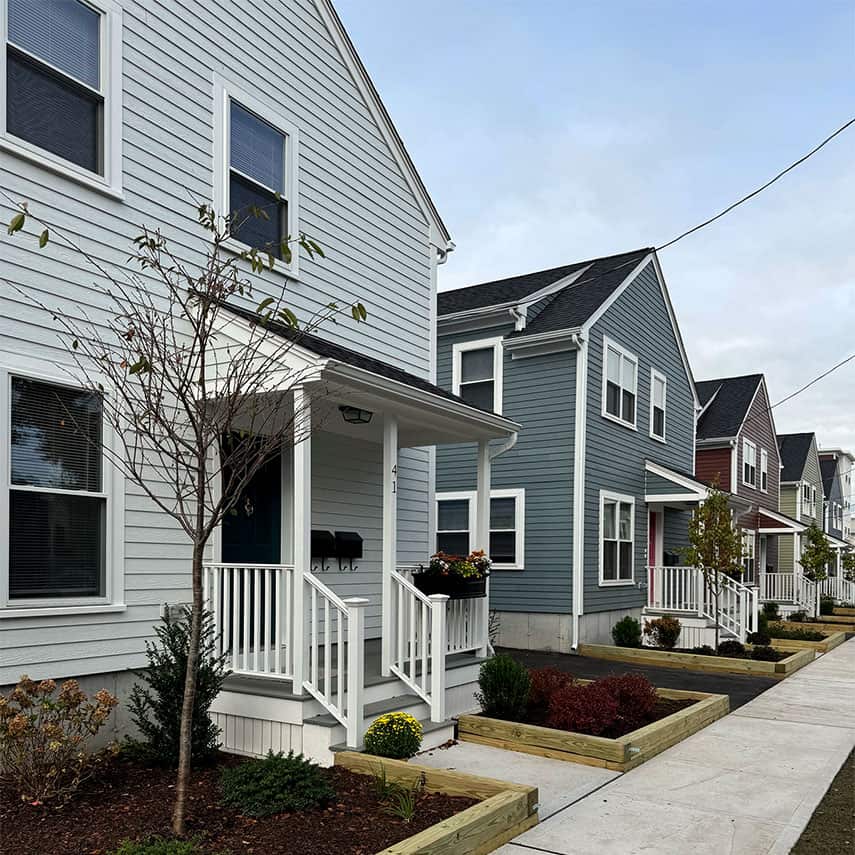 Two-family houses on Portland Street, Providence