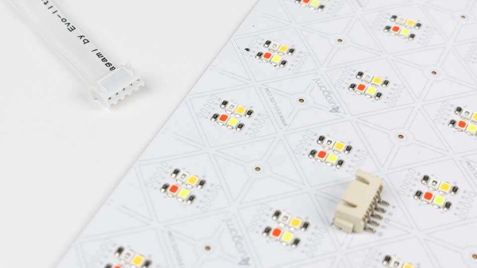 connect LED light sheets with plug in connectors
