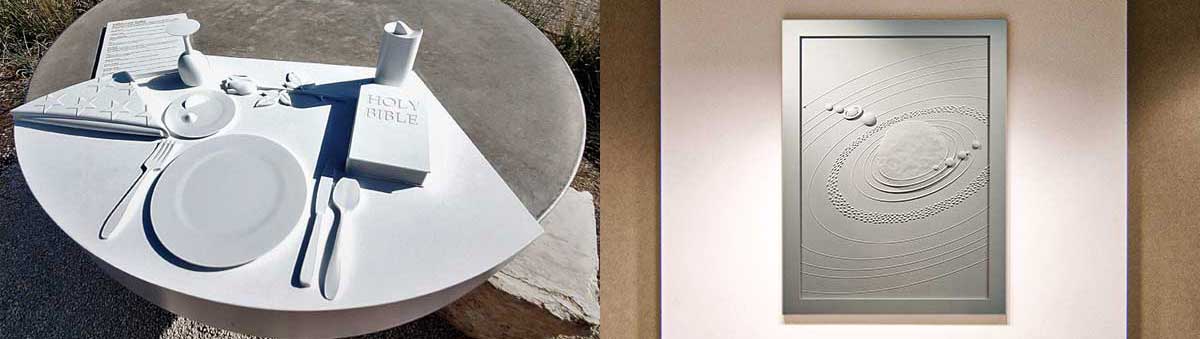 Sculpted Relief in solid surface by surfaceLAB