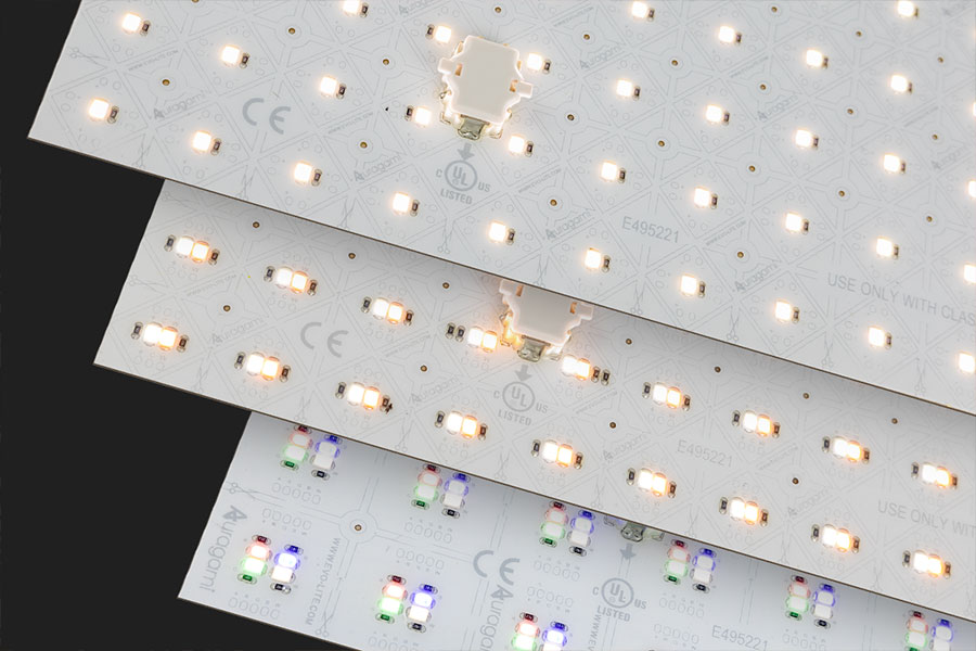 flexible led light sheet single color tunable white rgb rgbw