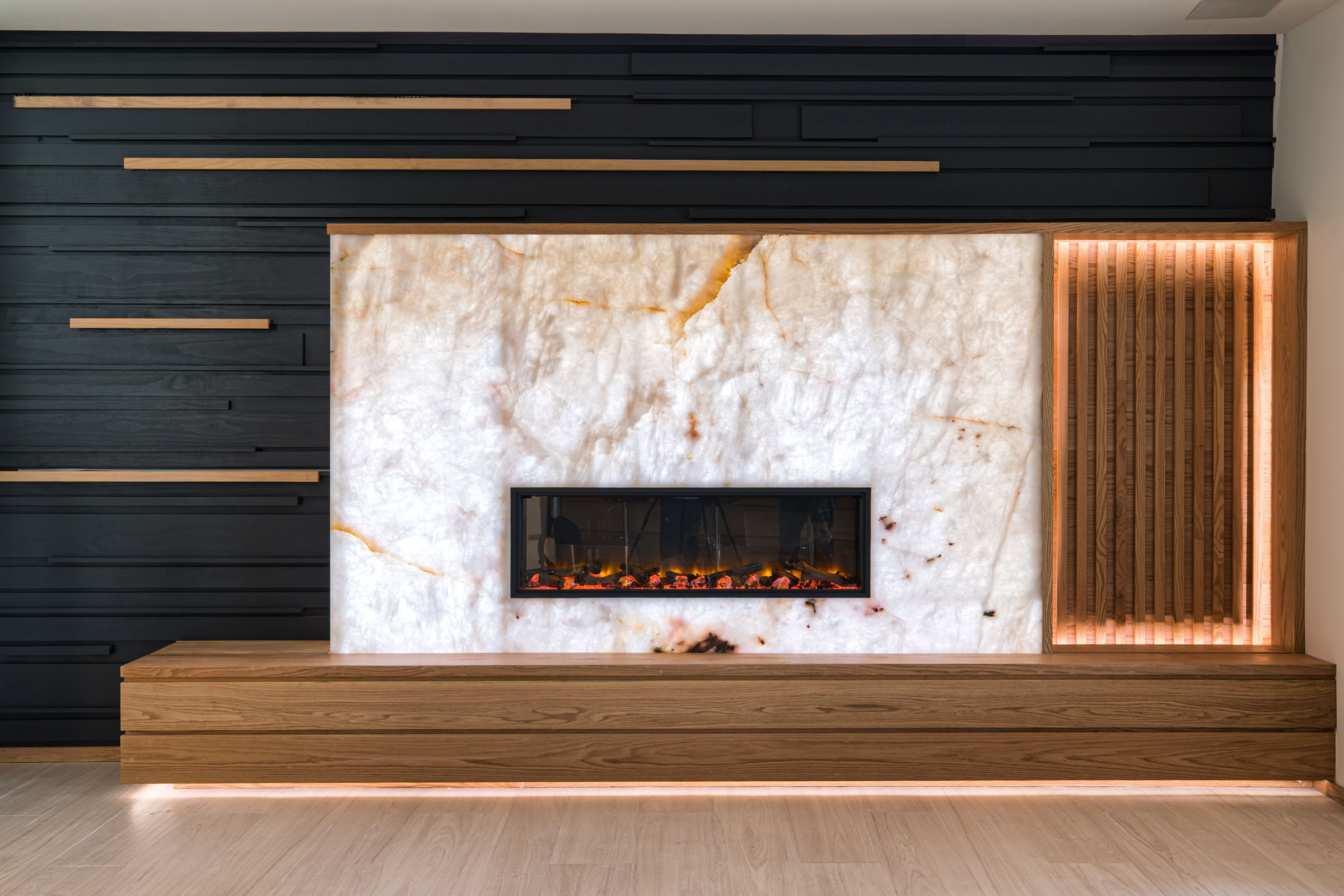 light sheet back lit wall backlighting stone luxury lighting