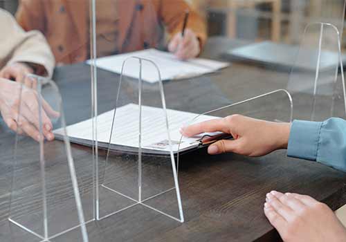 CNC parts for sneeze guards dividers sanitary dividers