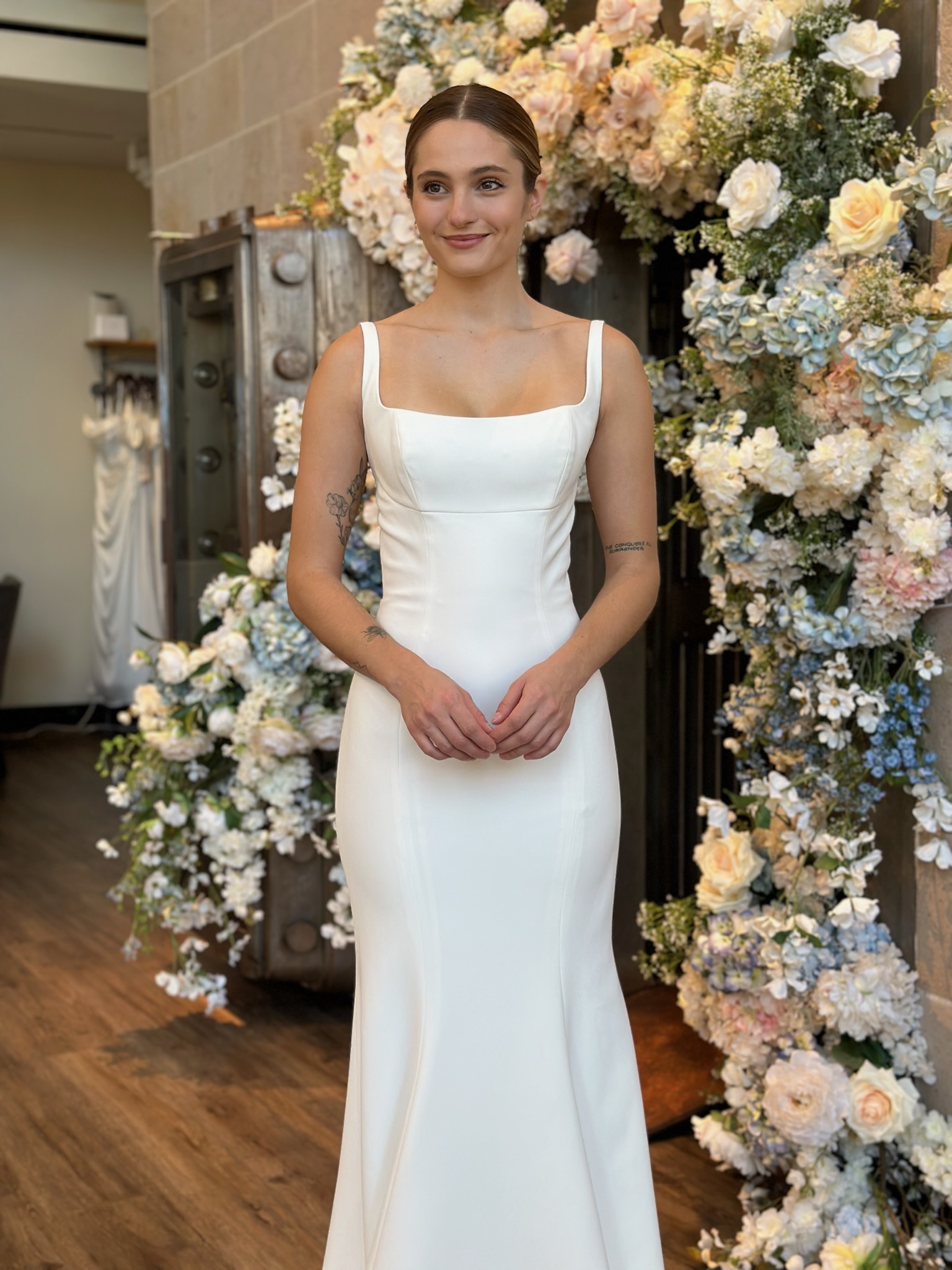 Luxury fit and flare wedding dresses at Ava Laurénne Bride bridal boutique in Fredericksburg VA
