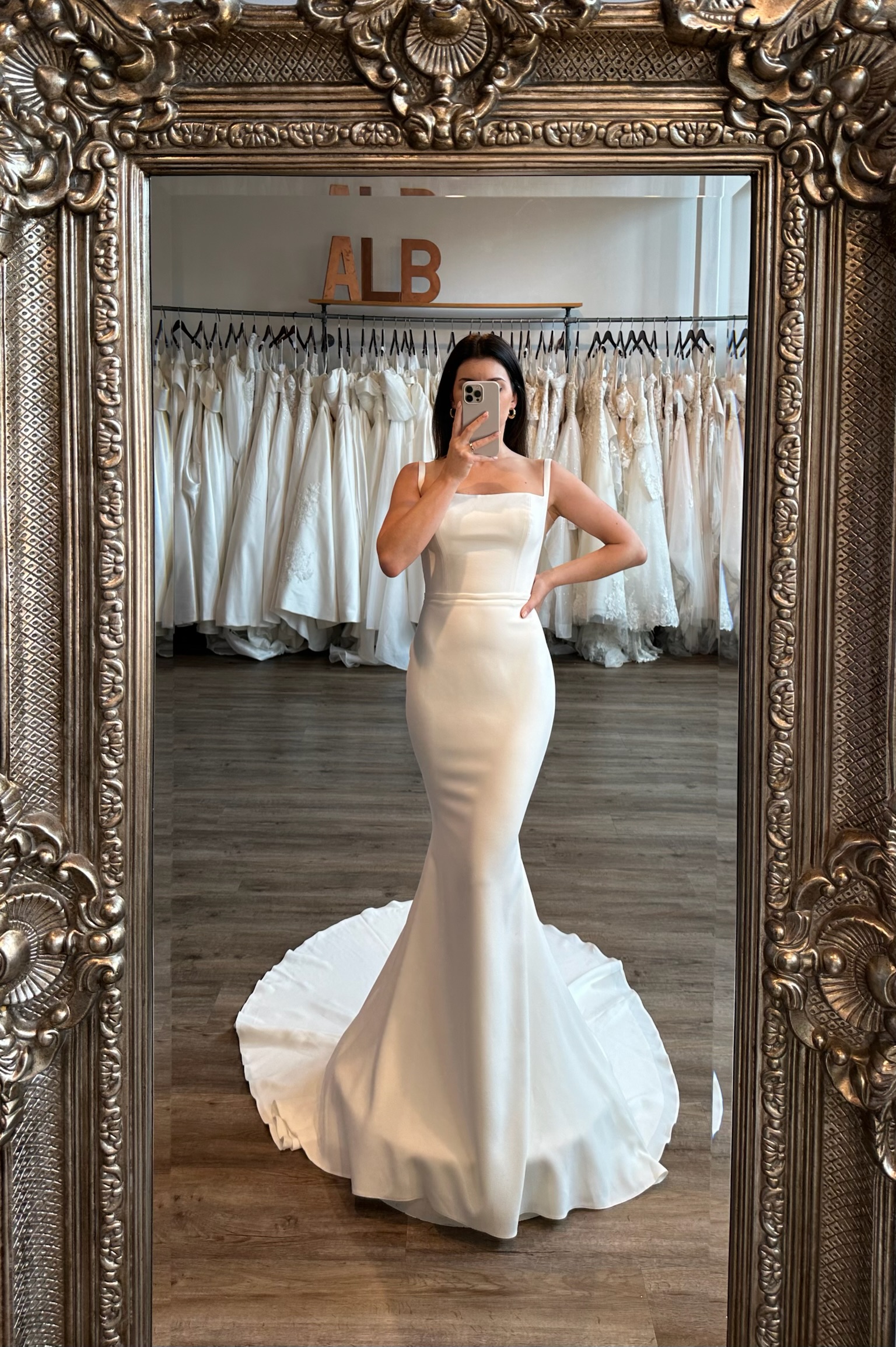 Luxury fit and flare wedding dresses at Ava Laurénne Bride bridal boutique in Fredericksburg VA