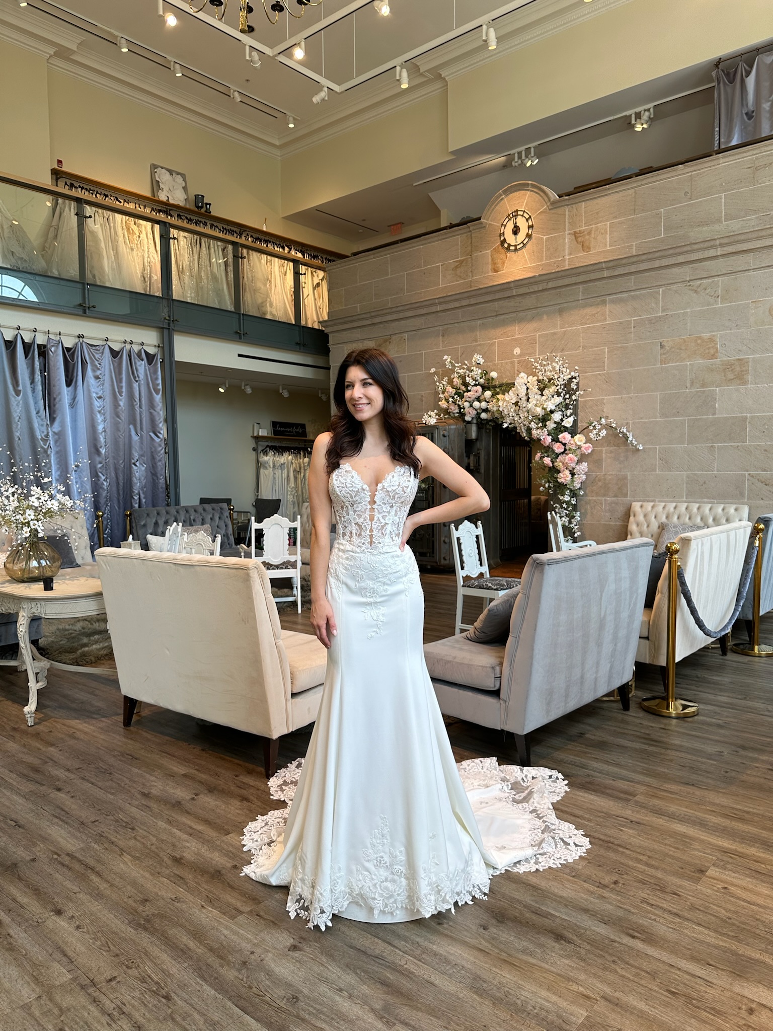Luxury fit and flare wedding dresses at Ava Laurénne Bride bridal boutique in Fredericksburg VA