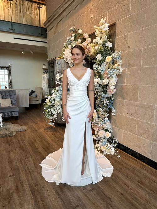 Luxury fit and flare wedding dresses at Ava Laurénne Bride bridal boutique in Fredericksburg VA