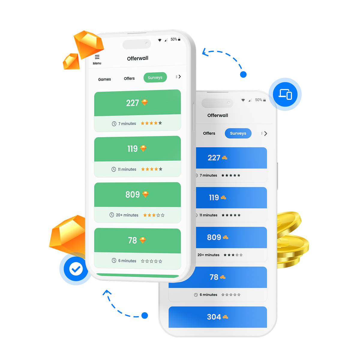 Customize our monetization engine to fit your Game or Loyalty Program design