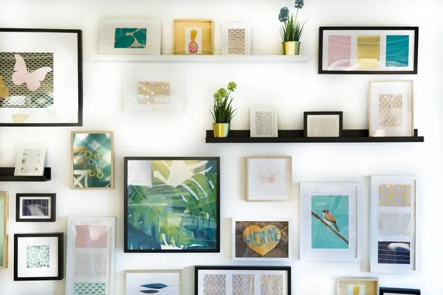 wall with frames
