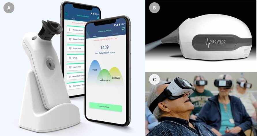 Aidar Health, MedWand, and AARP Innovation Labs devices