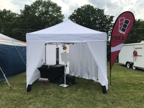 OHC Events photo booth with optional canopy add on