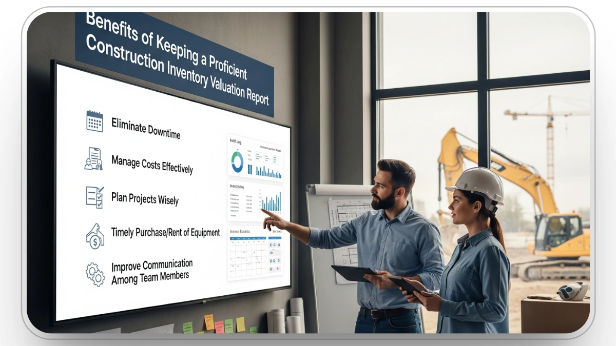 Benefits of keeping a proficient construction inventory valuation report?